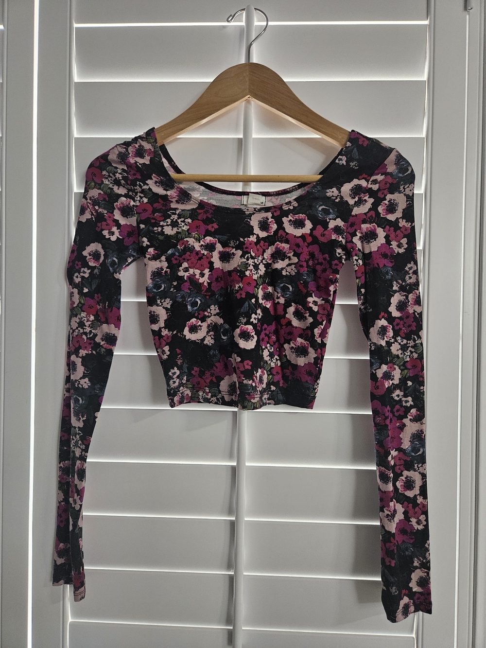 Garage Black Floral Long Sleeve